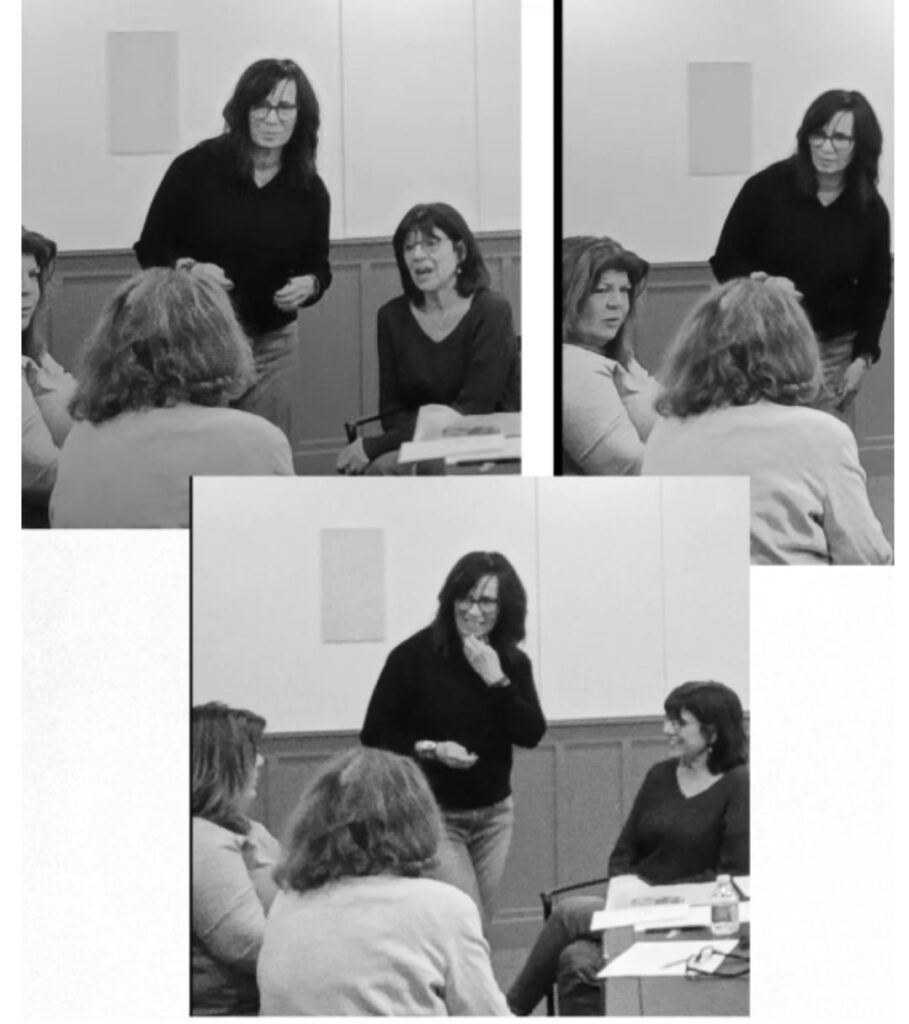 Harrie Mulé teaching a writing workshop